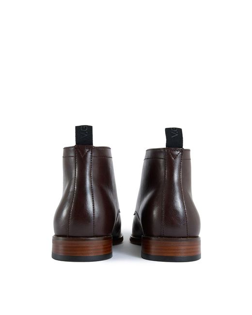 V.Gan Brown Espresso Chukka Boots for men