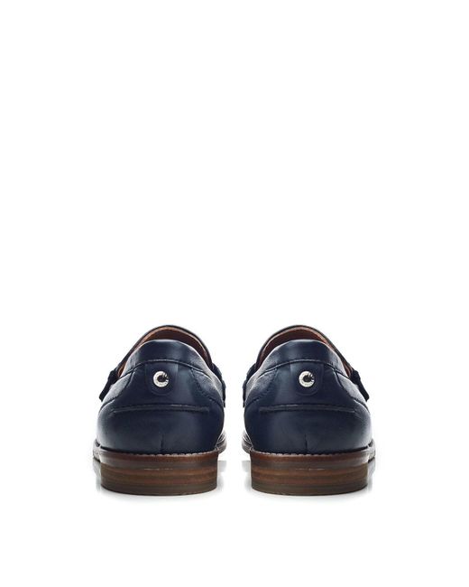 Moda In Pelle Blue Women's Espelette Navy Leather Shoes