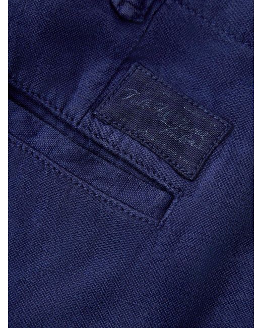 Polo Ralph Lauren Blue Linen Cotton Shorts for men