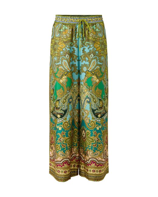 ALÉMAIS Green Clemenza Colour Pant, Silk