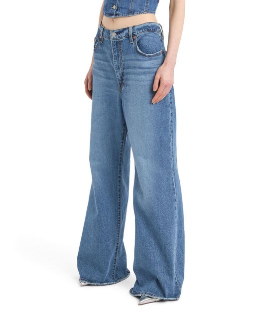 Levi's Blue Women's Ribcage Bells Wide Leg Jeans