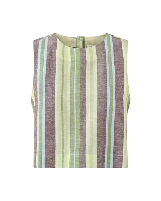 roandzo Green Stripe Shell Top