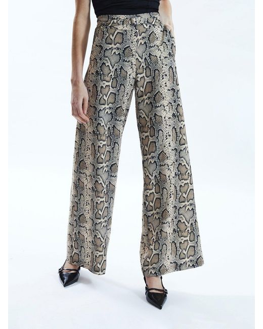 James Lakeland Gray Python Print Trousers