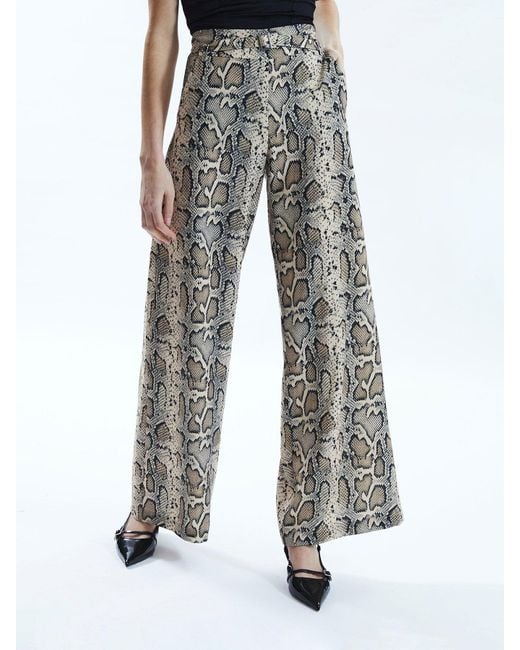 James Lakeland Gray Python Print Trousers