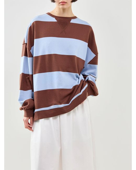 Free People Multicolor Classic Stripe Crew Sweatshirt