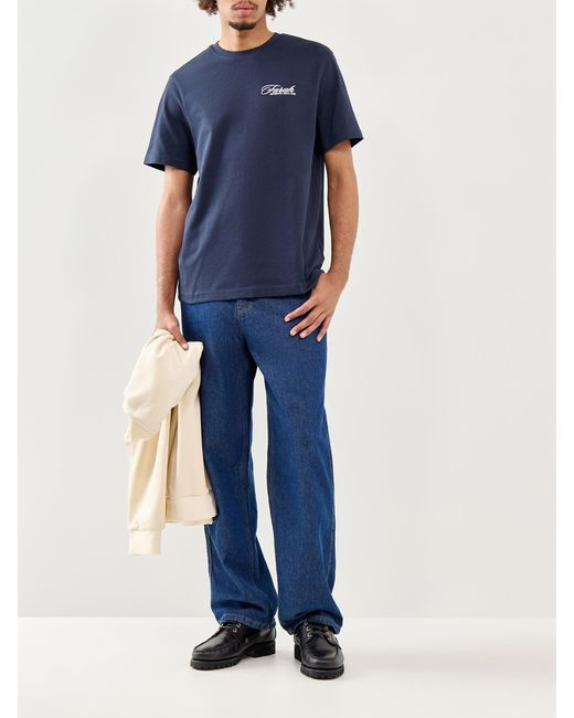 Farah Blue Graphic Organic T-Shirt for men