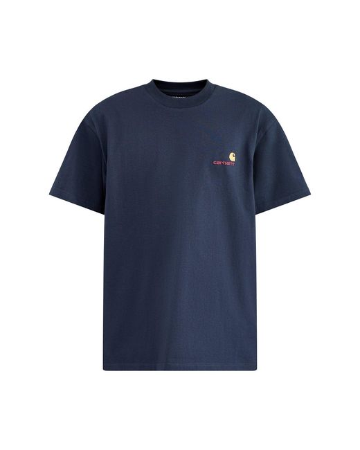Carhartt Blue American Script T-Shirt for men