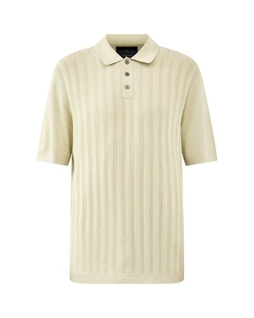 Jack & Jones Natural William Structure Knit Polo Shirt for men