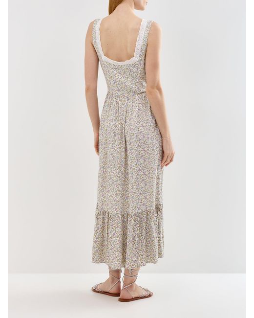 Nobody's Child White Heather Midi Dress Printed