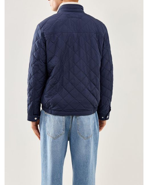 Gant Blue Quilted Windcheater Jacket for men