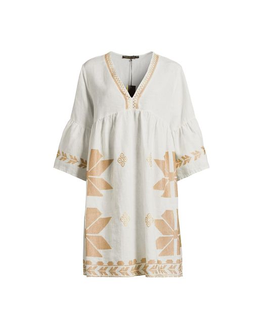 Kori White Women's Linen Aeolis Mini Dress