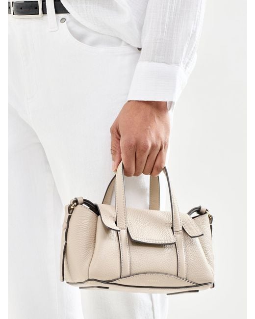 Radley White Chancery Small Flapover Grab Bag