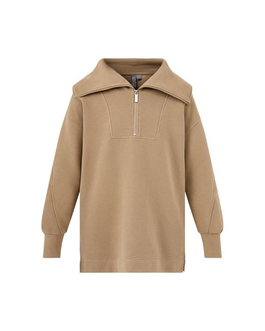 Sweaty Betty Natural Peaceful Rib Half Zip Sweatshirt