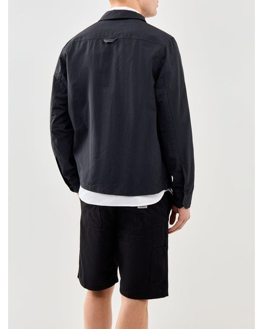 Fred Perry Blue Ripstop Overshirt for men