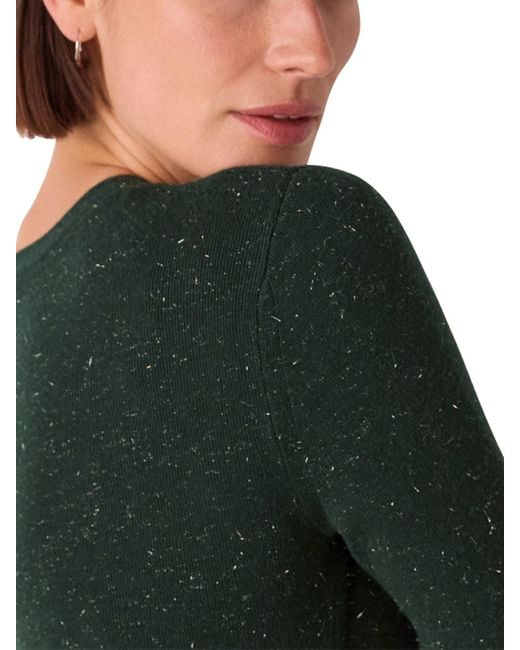Whistles Annie Sparkle Knit Dress in Green | Lyst UK
