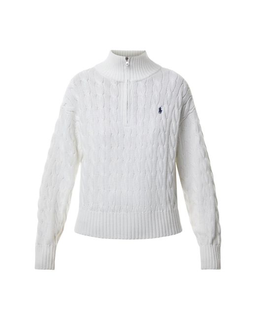 Polo Ralph Lauren White Long Sleeve Jumper