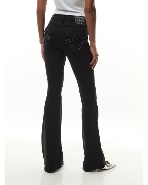True Religion Black Joey Flare Ponte Leggings