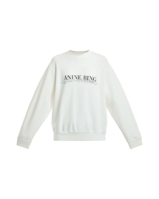 Anine Bing White Women's Ramona Sweatshirt Doodle