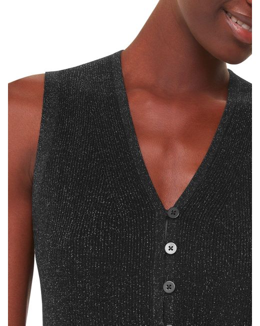 Whistles Black Women's Sparkle Knit Tank
