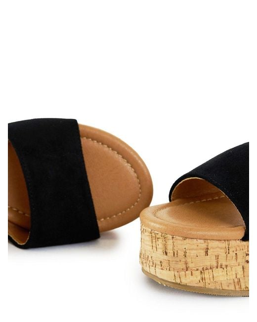 V.Gan Black Gotu Cork Wedge Sandals