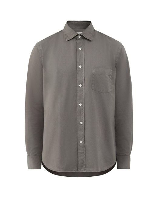 Hartford Gray Paul Peach Twill Shirt for men