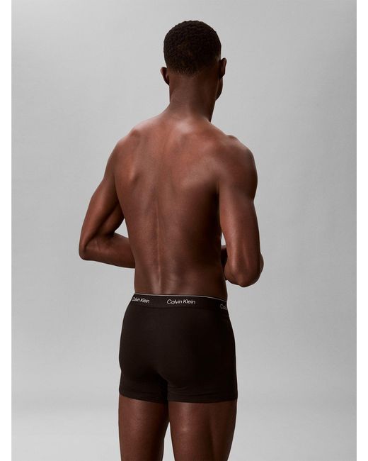 Calvin Klein Black Icon Relaxed Fit Trunks 3 Pack for men