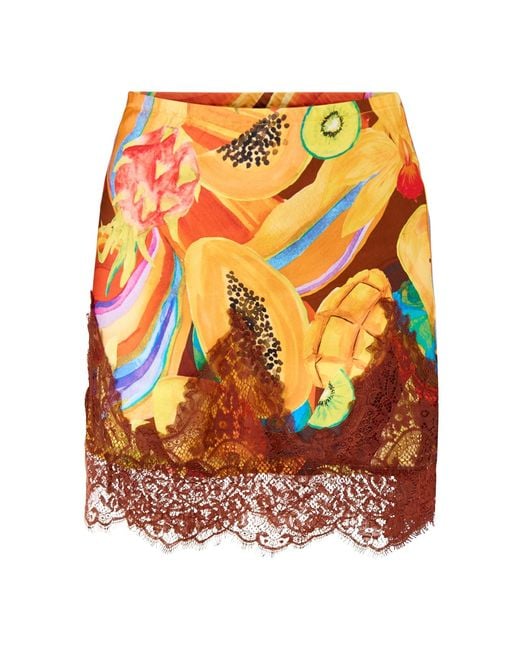 Never Fully Dressed Orange Rio Maeva Mini Skirt