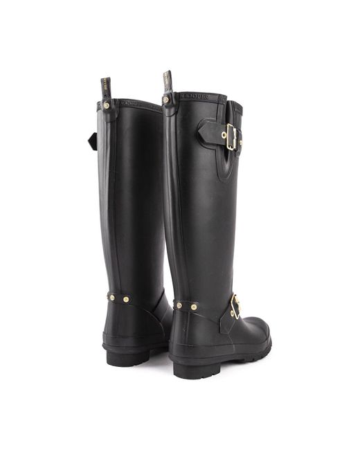 Holland Cooper Black Sherpa Lined Regency Wellington Boots for men