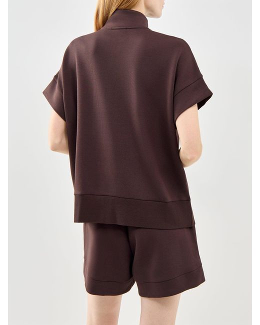 Varley Purple Ritchie Short Sleeve Sweatshirt