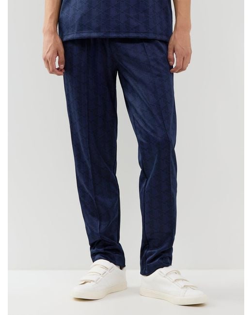 Lacoste Blue Monogram Track Trousers for men