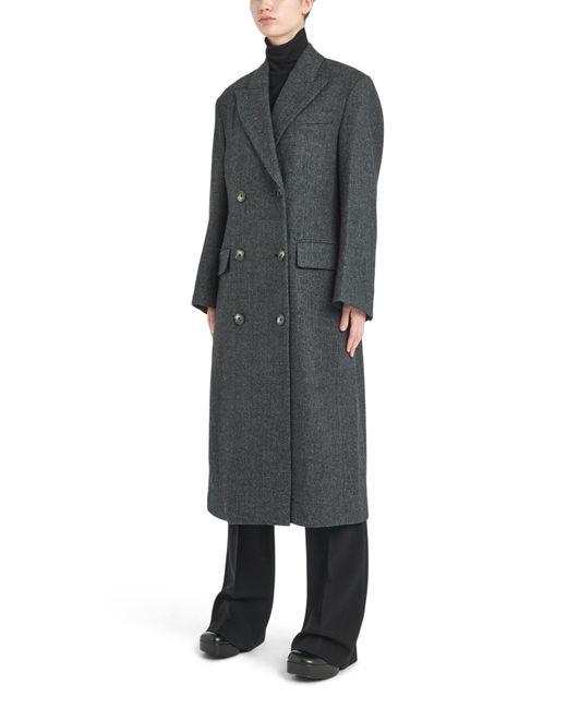 Day Birger et Mikkelsen Gray Women's Bert Woolen Herringbone Coat