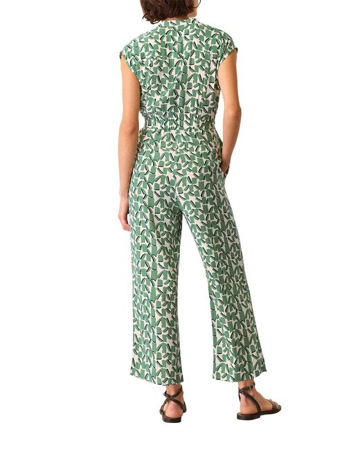 Whistles Green Abstract Squares Jumpsuit