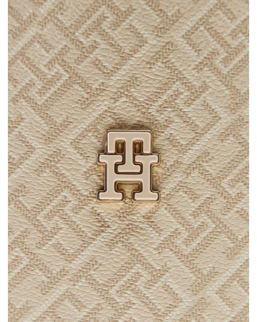 Tommy Hilfiger Natural Monoplay Stripe Tote Bag Cream