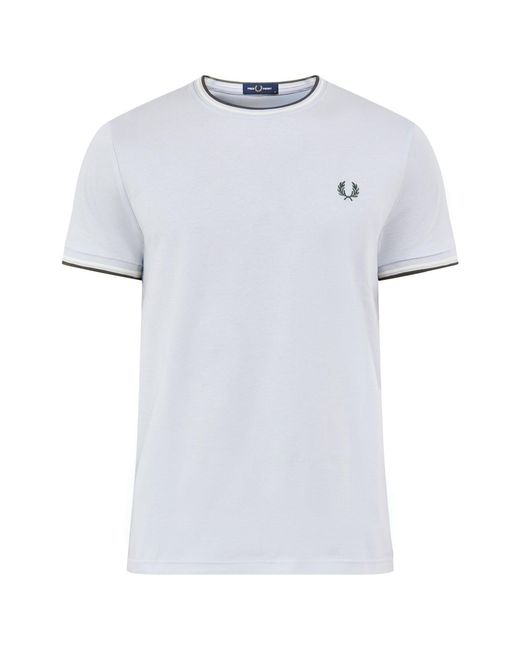 Fred Perry White Twin Tipped T-Shirt for men