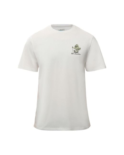 Columbia White Hageman Graphic Tee for men