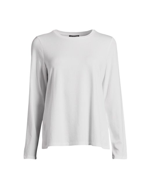 Eileen Fisher White Women's Crew Neck Top