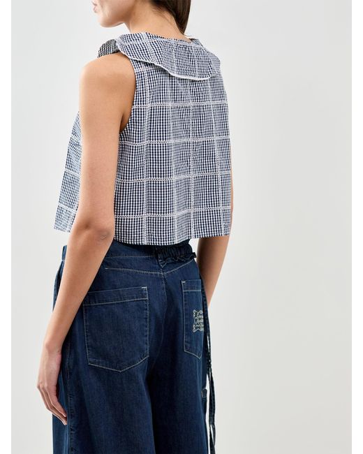 Free People Blue Waiting For Me Top