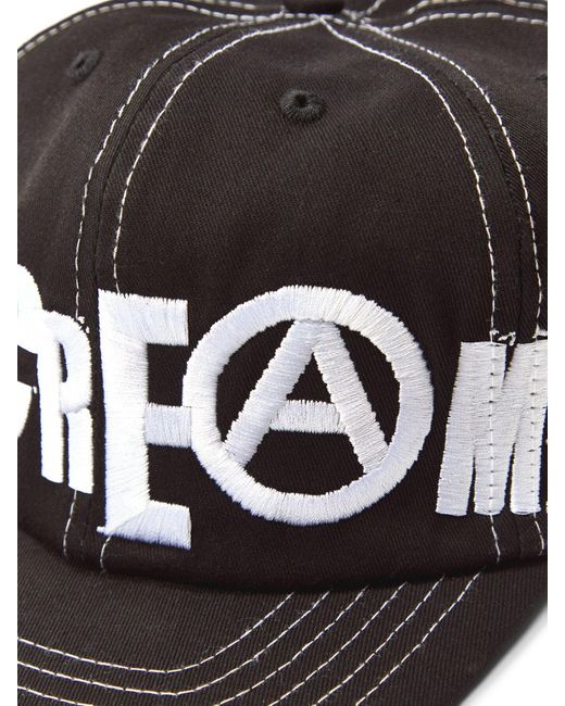 ICECREAM Black Anarchy Wrap Around Flat Brim Cap for men