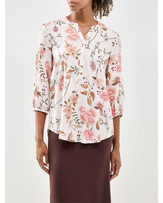 Soya Concept White Grace 2 Floral Long Sleeve Shirt