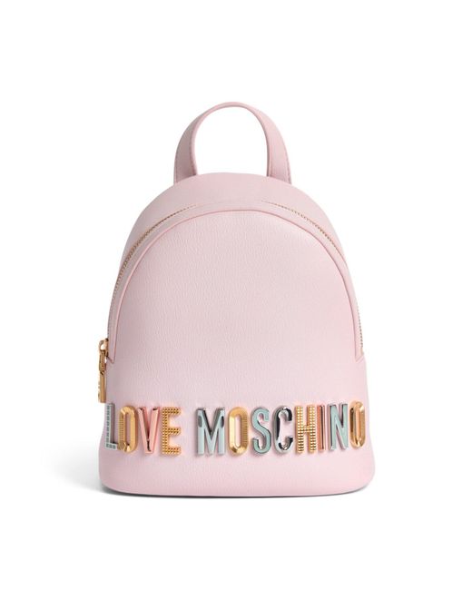 Love Moschino Pink Women's Pu Backpack