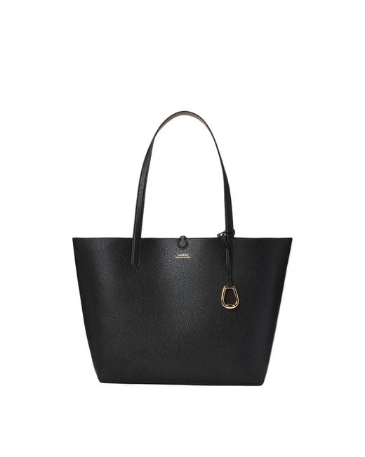 Ralph Lauren Black Merrimack Medium Reversible Tote Bag