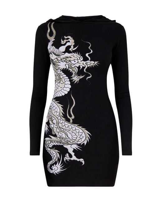 ed hardy black dress Ed Hardy Off The Shoulder Dress – Thee It Girl Attire main image 1