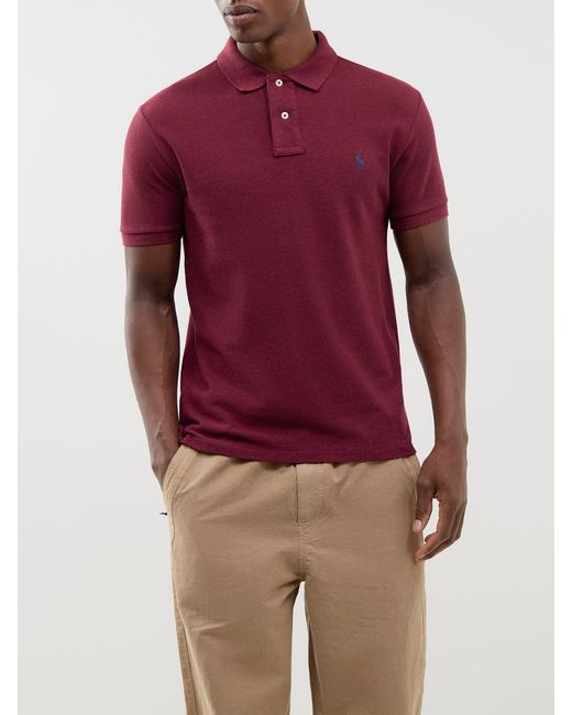 Polo Ralph Lauren Red Slim Fit Polo Shirt for men