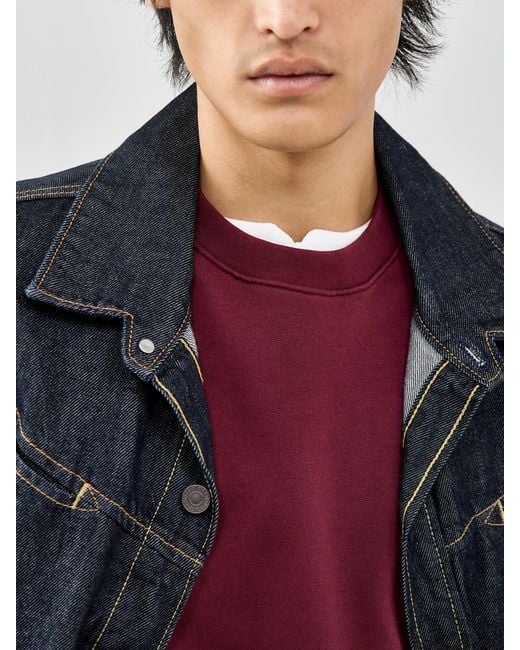 Levi's Red Original Crew Neck Sweatshirt Burgundy for men