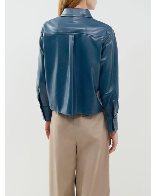 Marella Blue Albata Button-Neck Sweater