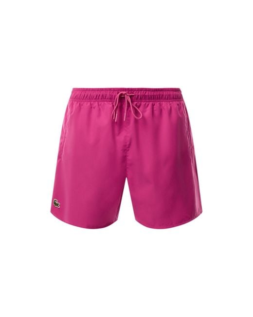 Lacoste Pink Basic Swim Shorts for men