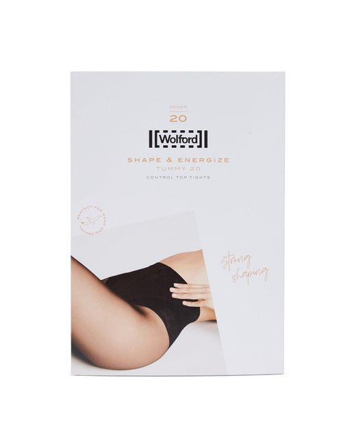 Wolford White Women's Tummy 20 Control Top Tights