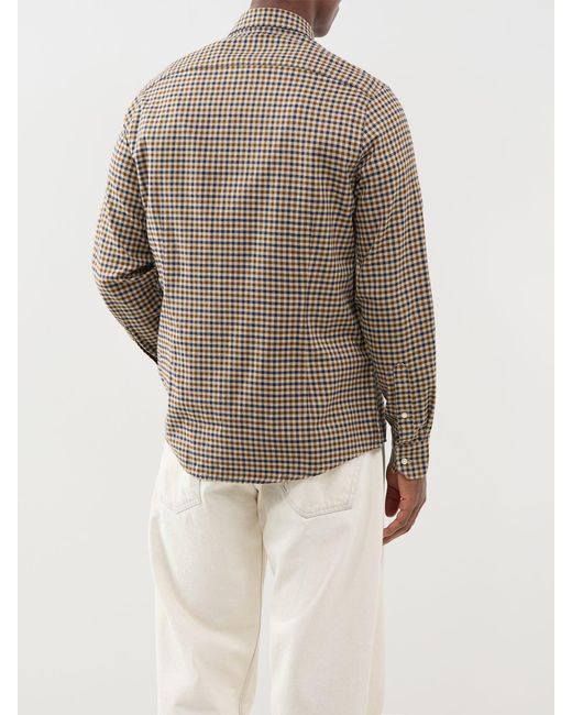Barbour Gray Barbour Finkle Tailored Gingham Shirt for men