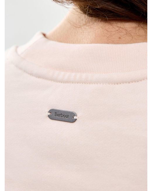 Barbour Pink Bede Oversized Crew Sweatshirt