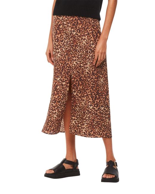 Whistles Multicolor Women's Marble Spot Front Split Skirt